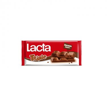 Lacta σοκολάτα γάλακτος Triple Chocolate τριπλή σοκολάτα 90gr