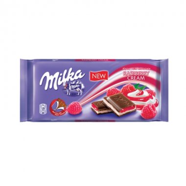 Milka σοκολάτα Raspberry cream βατόμουρο 100gr
