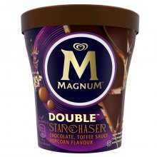 Algida παγωτό Magic Crack Double Starchaser κύπελλο με γεύση σοκολάτας, καραμέλας και ποπ κορν