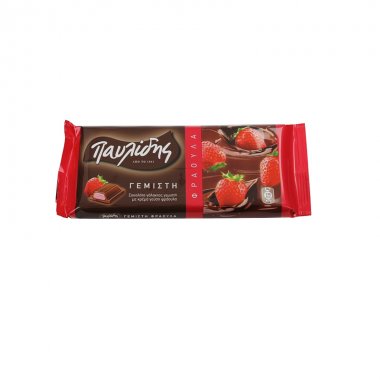 Παυλίδης σοκολάτα γεμιστή με κρέμα φράουλα 100gr