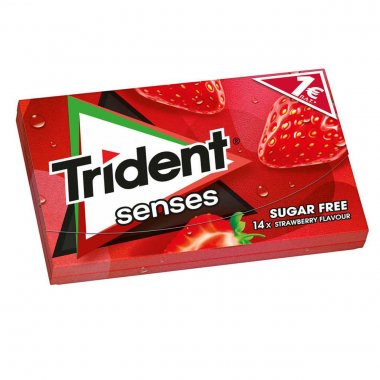 Trident Senses τσίχλες Φράουλα Strawberry passion gums