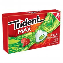Trident max splash τσίχλες strawberry lime 22gr