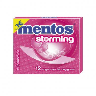 Mentos μαστίχες Storming Bubble fresh με γεύση φρούτων χωρίς ζάχαρη 33gr