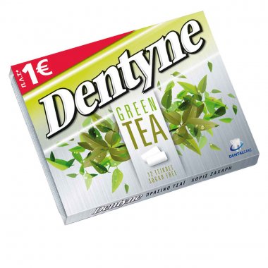 Dentyne τσίχλες Green tea με γεύση πράσινο τσάι χωρίς ζάχαρη 16,8gr