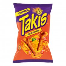 Takis Queso Volcano Tortilla chips με γεύση τυρί και καυτερό chilli 90gr