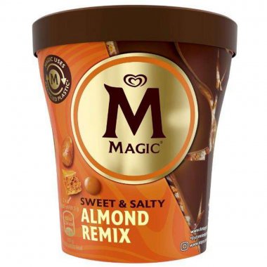 Algida παγωτό Magic Crack Almond Remix Sweet & Salty μεγάλο κύπελλο