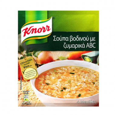 Knorr σούπα βοδινού με ζυμαρικά ABC 80gr