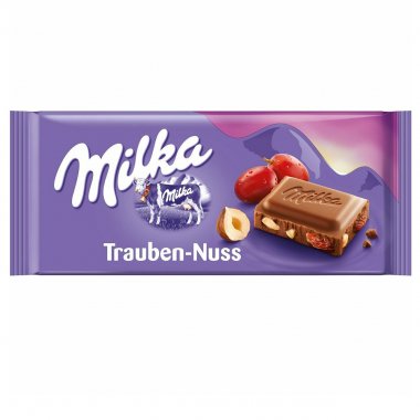 Milka σοκολάτα με φουντούκια και σταφίδες Raisins & Hazenuts 100gr