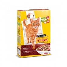 Friskies κροκέτες για γάτα με βοδινό, κοτόπουλο και πρόσθετα λαχανικά 400gr