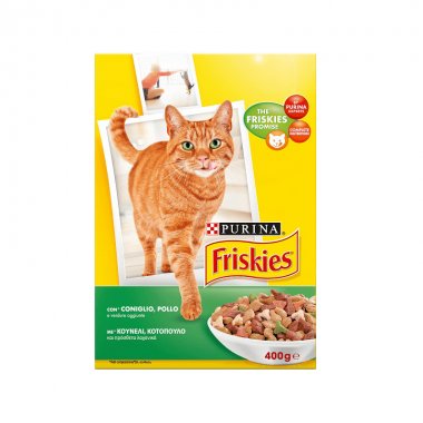 Friskies κροκέτες για γάτα με κουνέλι, κοτόπουλο και πρόσθετα λαχανικά 400gr