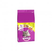 Whiskas 1+ πλήρης ξηρή τροφή για γάτα με κοτόπουλο 300gr