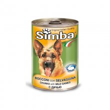 Simba σκυλοτροφή σε κονσέρβα με κυνήγι 415gr