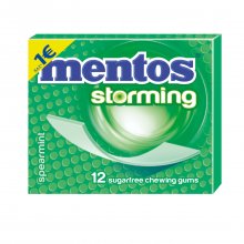 Mentos μαστίχες Storming Spearmint με γεύση δυόσμο χωρίς ζάχαρη 33gr