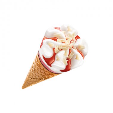 Algida παγωτό Cornetto Strawberry φράουλα πύραυλος