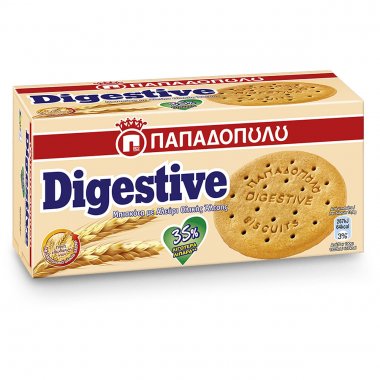 Παπαδοπούλου μπισκότα Digestive με 35% λιγότερα λιπαρά 250gr