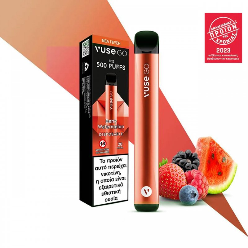 elfbar elfa kaufen VUSE GO Vape Pen ηλεκτρονικό τσιγάρο μιας χρήσης Berry Watermelon 20mg