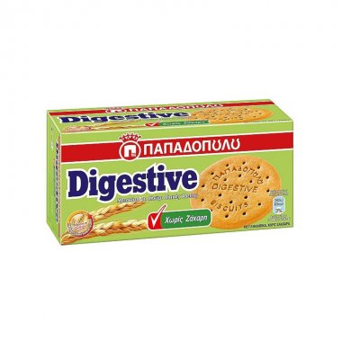 Παπαδοπούλου μπισκότα Digestive χωρίς ζάχαρη 250gr
