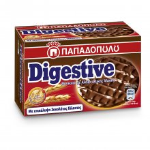 Παπαδοπούλου μπισκότα Digestive με επικάλυψη σοκολάτας γάλακτος 200gr