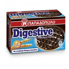 Παπαδοπούλου μπισκότα Digestive με επικάλυψη μαύρης σοκολάτας 200gr