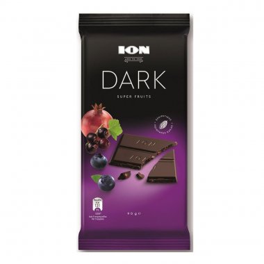 ΙΟΝ Dark σοκολάτα υγείας Super Fruits 90gr