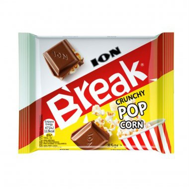 ΙΟΝ Break σοκολάτα γάλακτος Crunchy Pop Corn 85gr