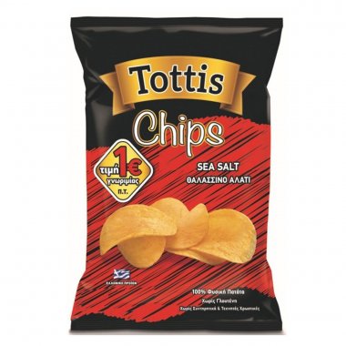 Tottis chips πατατάκια με αλάτι χωρίς γλουτένη 110gr
