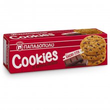 Παπαδοπούλου μπισκότα Cookies με κομμάτια σοκολάτας 180gr