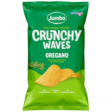 Jumbo Crunchy Waves chips κυματιστά πατατάκια με ρίγανη 