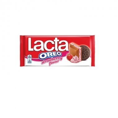 Lacta σοκολάτα γάλακτος Oreo strawberry 105gr