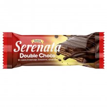 Serenata γκοφρέτα Double Choco με Διπλή επικάλυψη σοκολάτας γάλακτος και γέμιση κρέμας κακάο 48gr