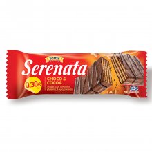 Serenata γκοφρέτα Choco and Cocoa με επικάλυψη σοκολάτας γάλακτος και γέμιση κρέμας κακάο 33gr