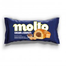 Molto Cream Cookies κρουασάν με γέμιση πραλίνα φουντουκιού και κομμάτια μπισκότου digestive 110gr
