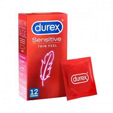 Durex Sensitive Thin Feel  προφυλακτικά 12 τεμαχίων