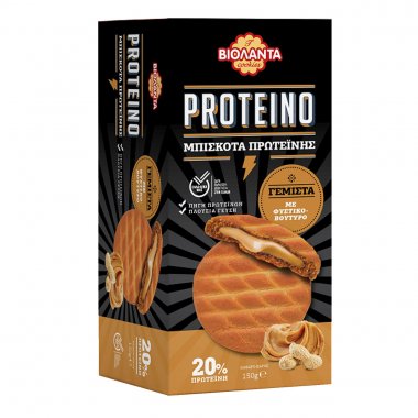 Βιολάντα Μπισκότα πρωτεΐνης PROTEINO με φυστικοβούτυρο 150gr