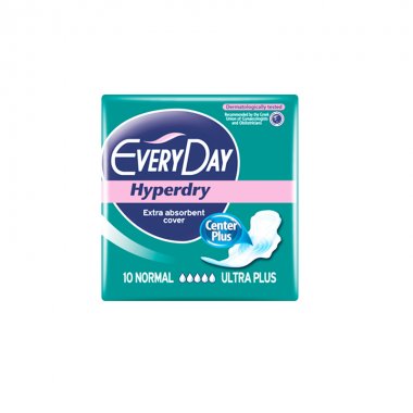 Σερβιέτες Everyday Hyperdry normal ultra plus 10τεμ (πράσινη)