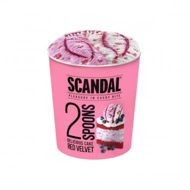 Έβγα παγωτό Scandal 2Spoons Red Velvet κύπελλο μεγάλο