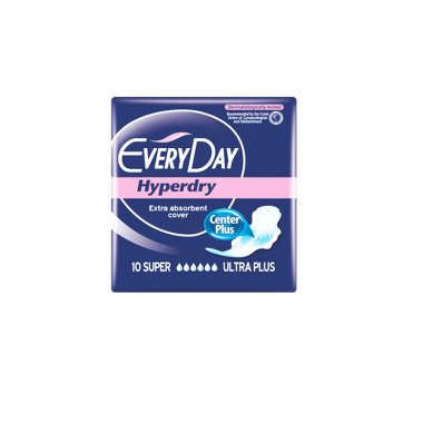 Σερβιέτες Everyday Hyperdry super plus 10τεμ (μπλε)