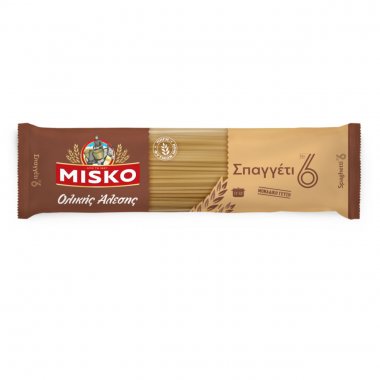 Misko μακαρόνια ολικής άλεσης σπαγγέτι Νο6 500gr