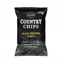 Jumbo Country chips πατατάκια Μαύρο Πιπέρι και Αλάτι χωρίς γλουτένη 