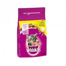 Whiskas Junior 2-12 months ξηρά τροφή κροκέτες για γατάκια με κοτόπουλο 300gr