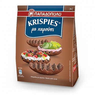 Παπαδοπούλου Krispies παξιμάδια με χαρούπι 200gr