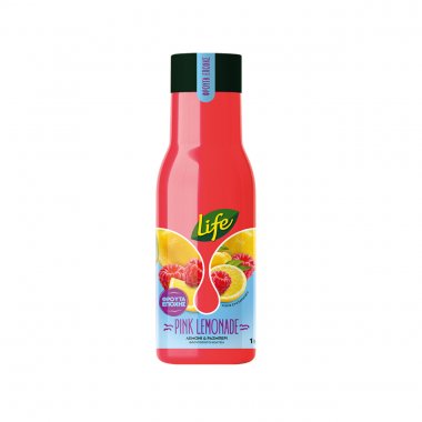 Life χυμός Pink Lemonade Λεμόνι Βατόμουρο 1lt