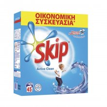 SKIP σκόνη πλυντηρίου Active Clean 45 μεζούρες