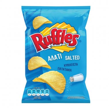 Ruffles Salted κυματιστά πατατάκια με γεύση αλάτι 400gr