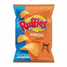 Ruffles Barbeque κυματιστά πατατάκια με γεύση μπάρμπεκιου (BBQ) 400gr