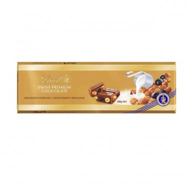 Lindt Swiss Gold σοκολάτα με φουντούκια και σταφίδες Raisins nuts 300gr