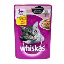 Whiskas πλήρης τροφή για 1+ ενήλικες γάτες σε ζελέ με σολομό 85gr