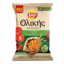 Lays πατατάκια ολικής σνακ δημητριακών ολικής άλεσης με ντομάτα και γλυκιά κόκκινη πιπεριά