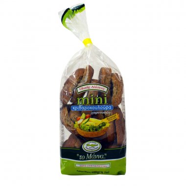 Μάννα κριθαροκουλούρα mini ολικής αλέσεως 400gr
