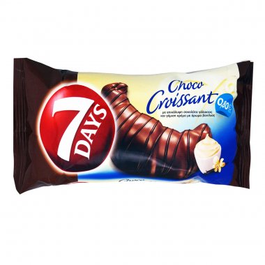 7 days Choco κρουασάν με κρέμα βανίλια και επικάλυψη σοκολάτας 60gr